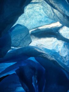 Bild: waste-art Blau-Weiss, ein Abfallbild von Georg Marbet