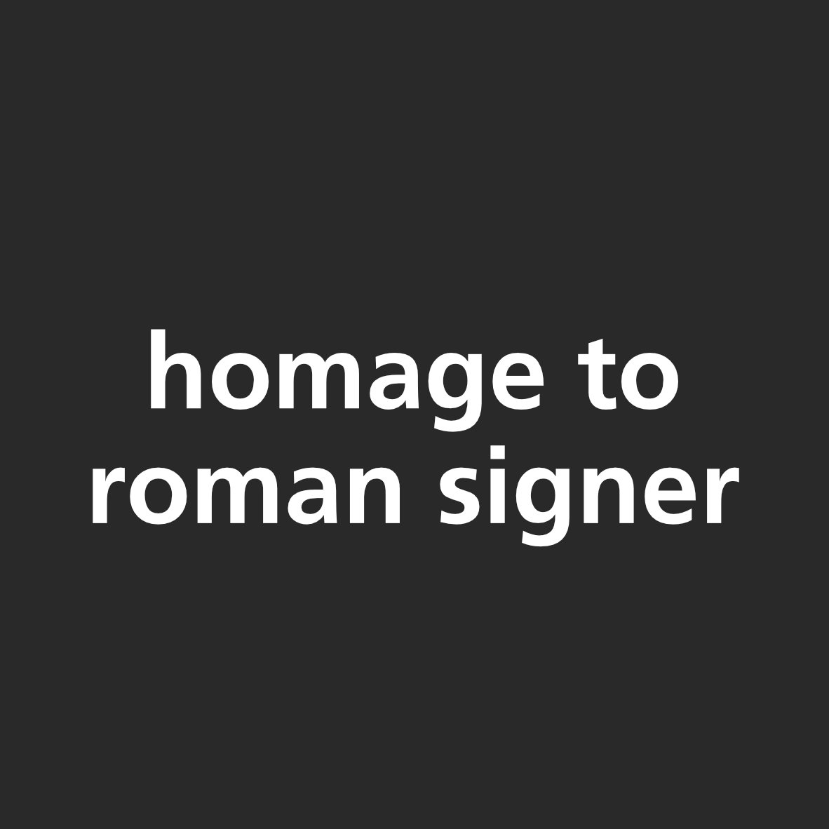 homage to roman signer waste-art
